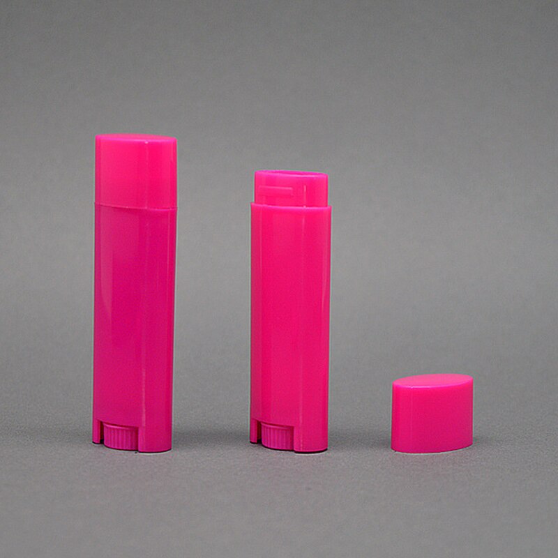 Tubos de bálsamo labial vacíos, 100 unidades, 4,5g/0,15 oz, tubos planos ovalados, envases de lápiz labial, tubo cosmético DIY, botella multicolor