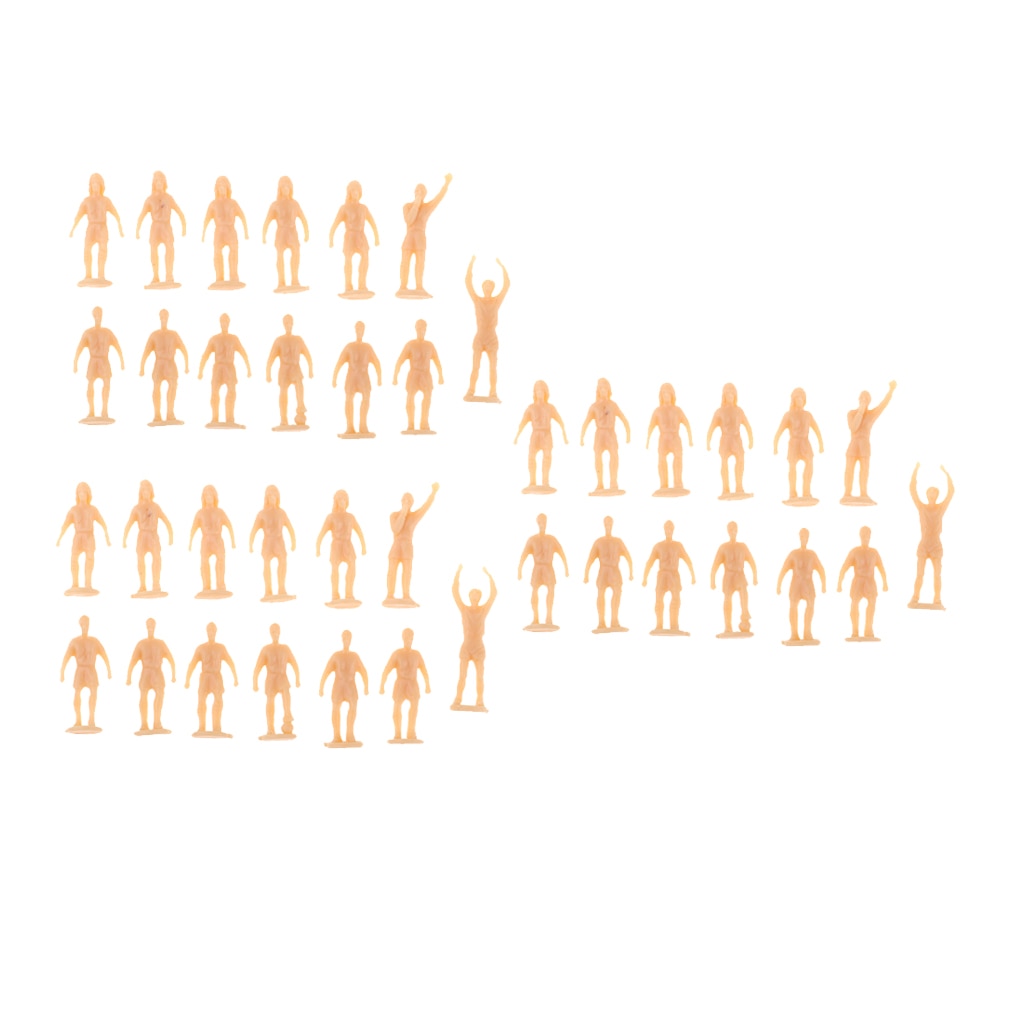 MagiDeal 36x 1/87 Scale Soccer Football Player Figure Model HO OO Layout for Train Railway Park Garden Sporting Scene