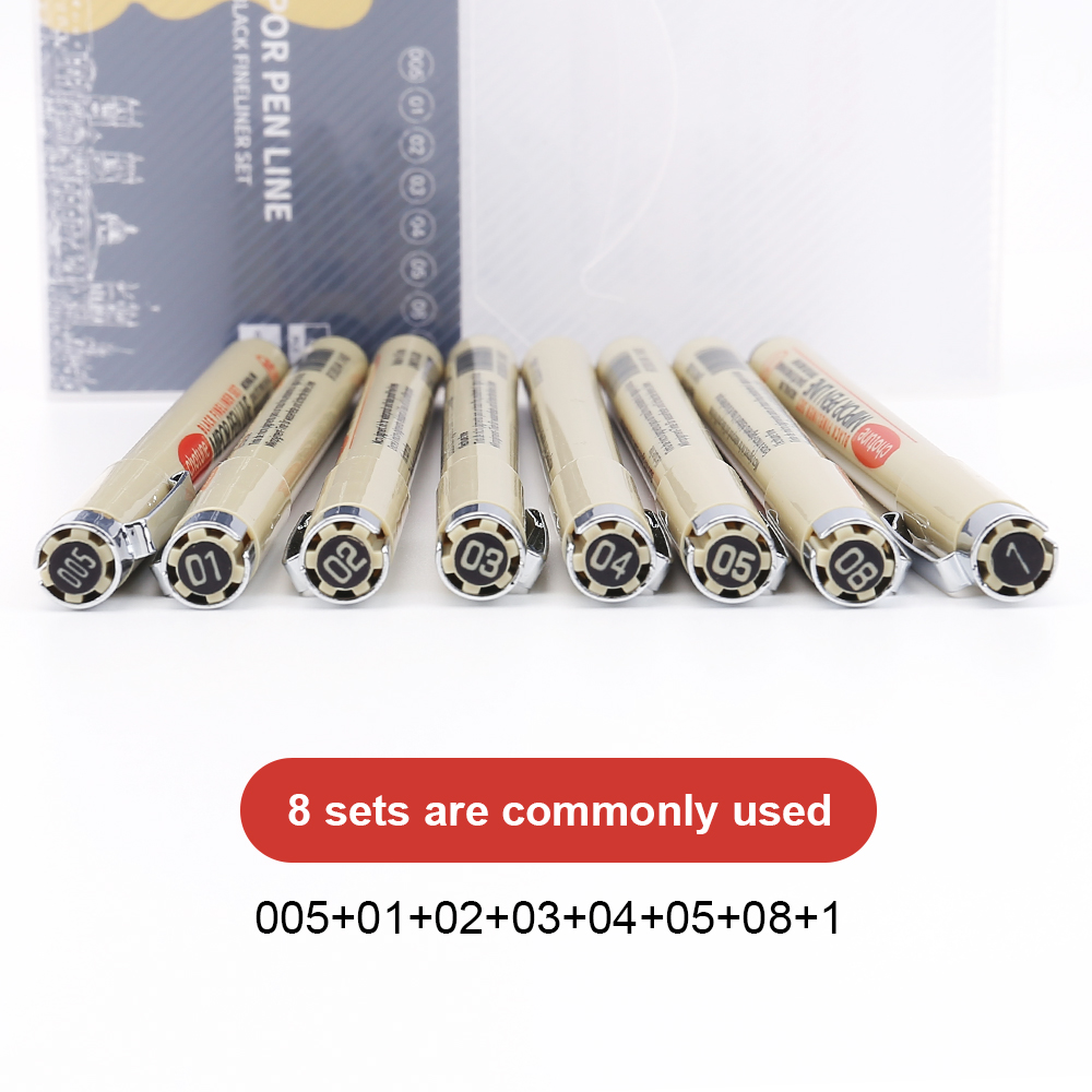 Pigment Liner Pigma Pen Manga Markers Needle Pen Hook Line Pen Sketch Sakura Pens Stationery Set Art Supplies School Supplies: Burgundy