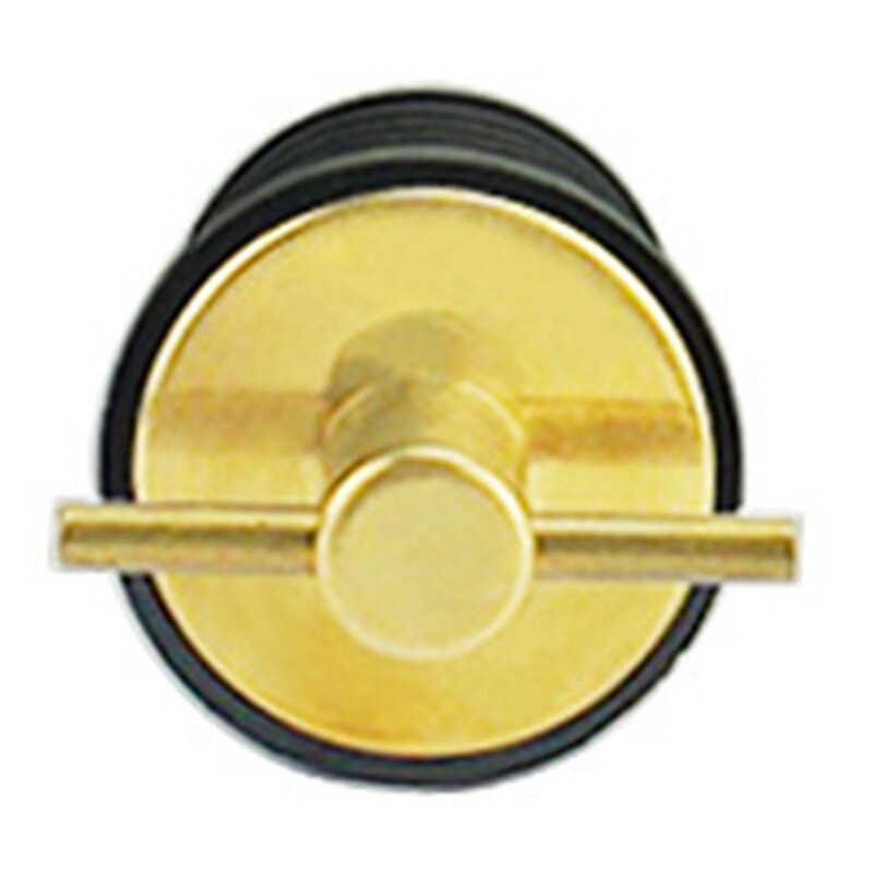 T-Handle Drain Plug Rubber Brass Marine Drain Plug T‑Handle Twist‑in Boat Accessories for Hull Livewell Boat Bilge Plug