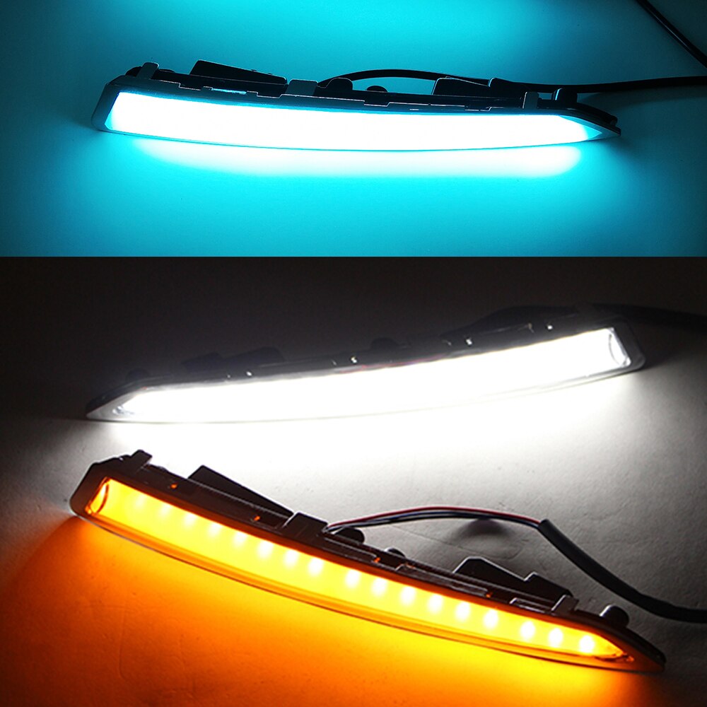 CSCSNL 1Pair for Ford Kuga Escape led Daytime Running Light drl daylight with yellow turn signal