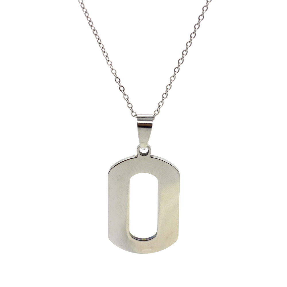 Collares con números para hombre y mujer, joyería personalizada de 0, 1, 2, 3, 4, 5, 6, 7, 8, 9, colgante, collar con números romanos, Punk: 0
