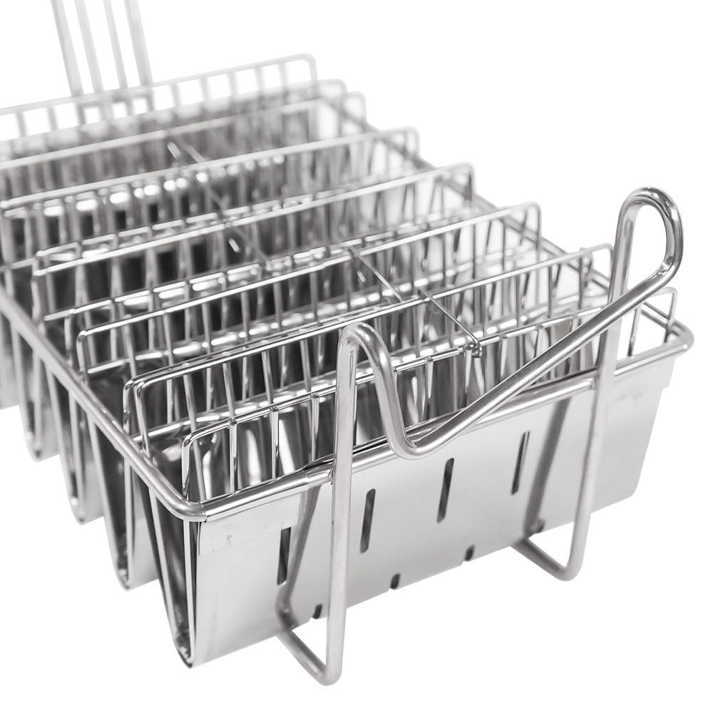 Heet Verkoop Roestvrijstalen Taco Mand Voor Friteuse, Houdt 4/6 Schelpen, U-Vormig, Vlakke Bodem, Thuis,