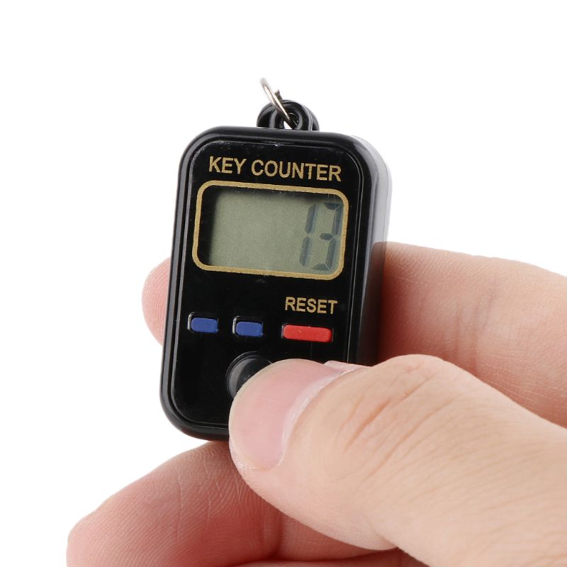 LCD Digit Electronic Tally Counter 0-99999 Keychain Finger Counter For Sewing Knitting Weave Tool Y5LD