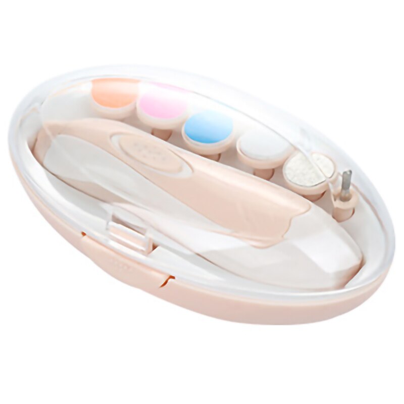 Veilige Elektrische Nagelknipper Cutter Baby Nail Trimmer Manicure Pedicure Clipper Cutter Schaar Kids Infant Nail Care: Pink