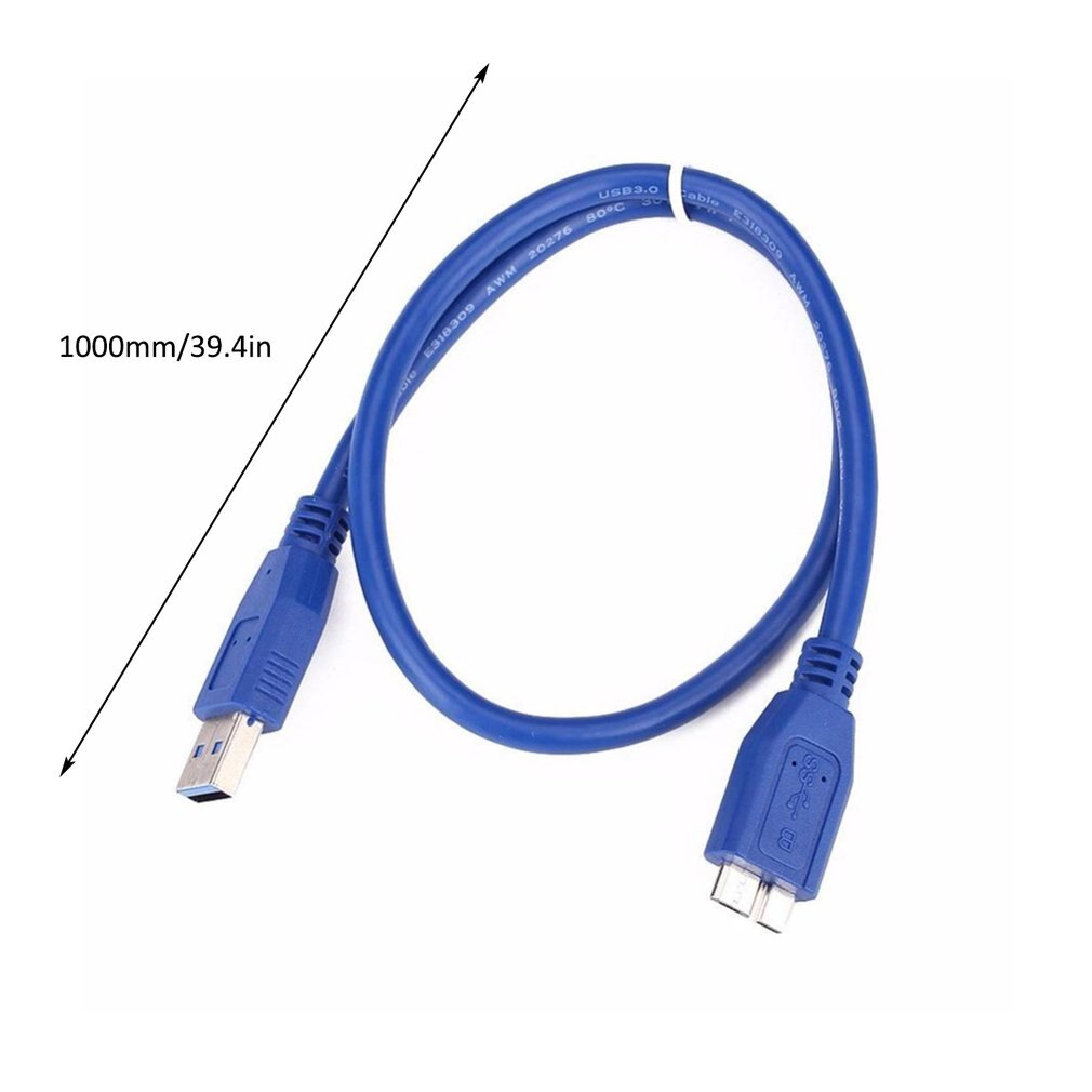 USB 3,0 A Auf Mikro B Kabel Für WD Meer tor Samsung Externe Festplatte Kabel Angelegenheiten Mikro USB Kabel in Blau 1 Meter