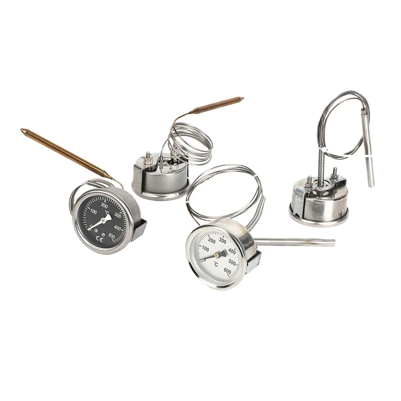 Termômetro pirômetro de alta qualidade 0-500 ° Aço inoxidável para fornos, pizza, grelha, fogões a lenha