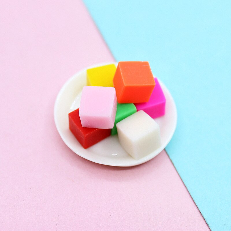 50 g/lote polvilhe a argila do polímero polvilhe a polpa quadrada colorida da carne do fruto da simulação femo polvilhe para ofícios que fazem diy o deco parte 9*8mm