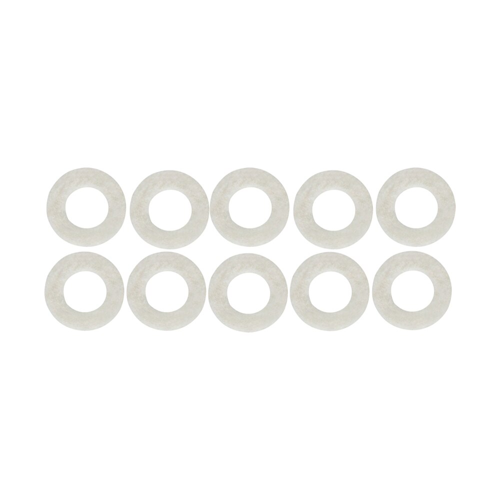 Trumpet Trombone Cornet Cotton Valve Stem Washers Wind Instrument Accessories Set of 10pcs White