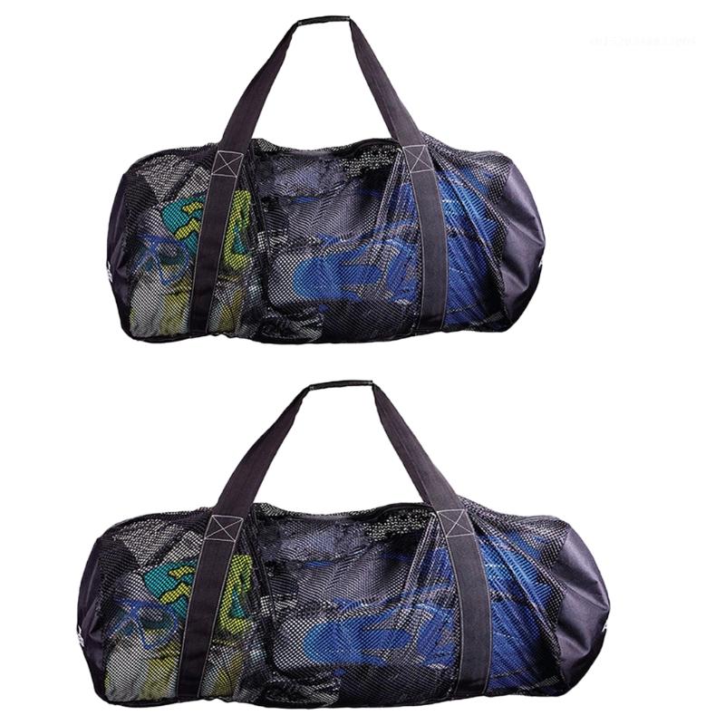 Borsa a rete portatile per attrezzatura da sub con cravatta a pantofola borsa da immersione a rete grande capacità calda