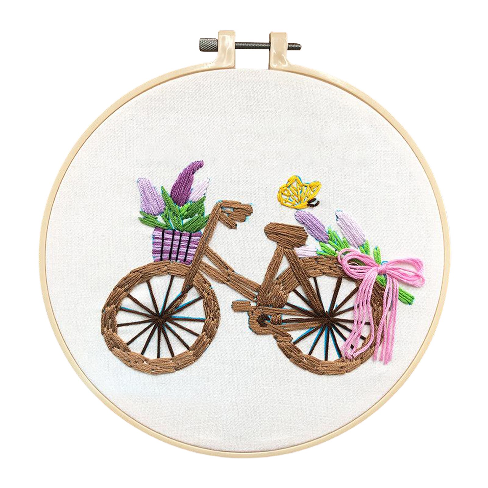Accurate Full Range of Embroidery Kit with Pattern for Home DIY Craft with Hoop Diameter 20cm: Style 4