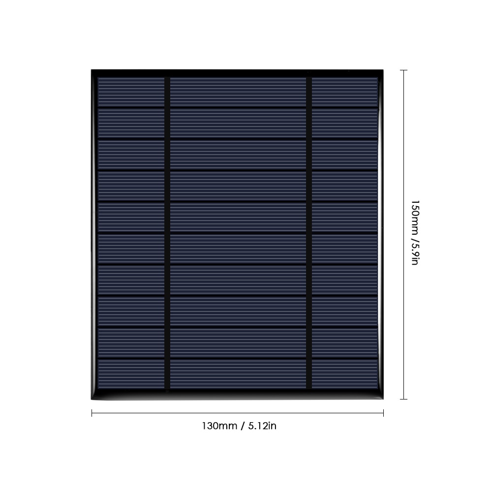 Polycrystalline Silicon Solar Panel 5V Portable Climbing Charger Solar Charger Panel with Alligator Clips for DIY Power Charger