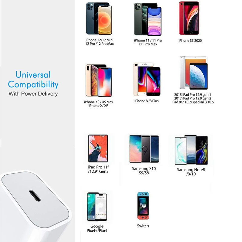 Für Apfel 20W PD USB Typ C Ladegerät Adapter Für iPhone 12 11 Profi XR X XS Max Schnelle Ladung USB C für Samsung Xiaomi LG