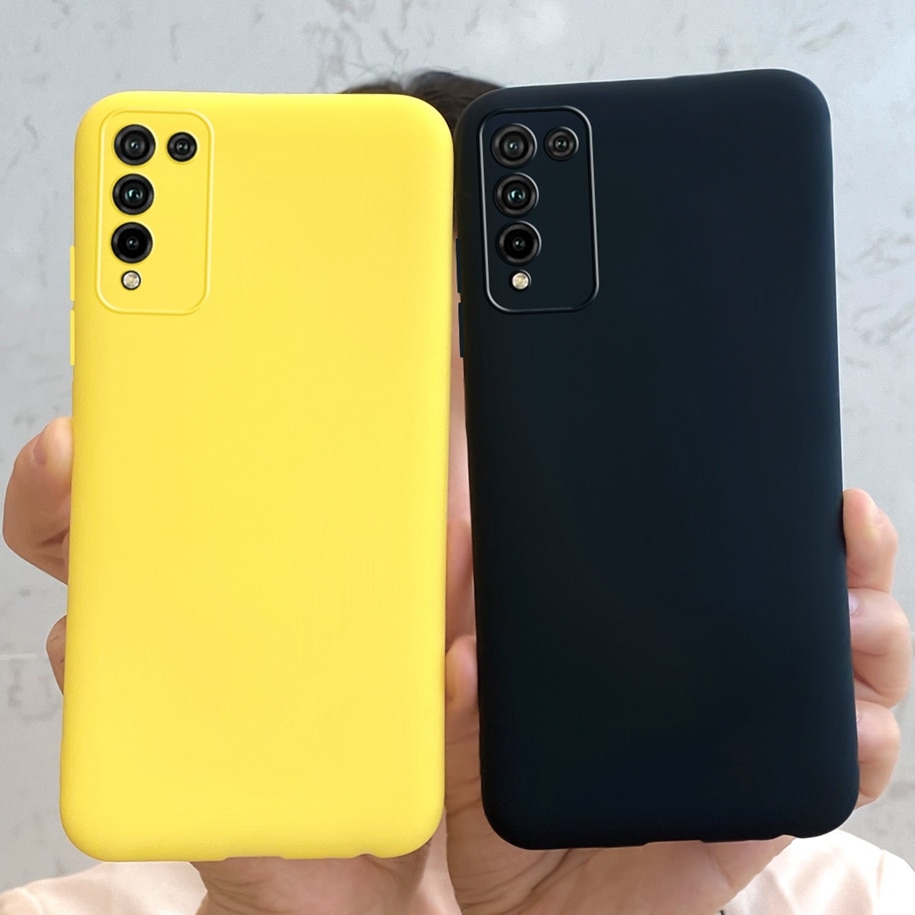 Dla Huawei Honor 10X Lite Obudowa silikonowy miękki jednolity kolor telefon pokrywa dla honoru 10X Lite zderzak na Honor10X lite 10 X Lite Fundas
