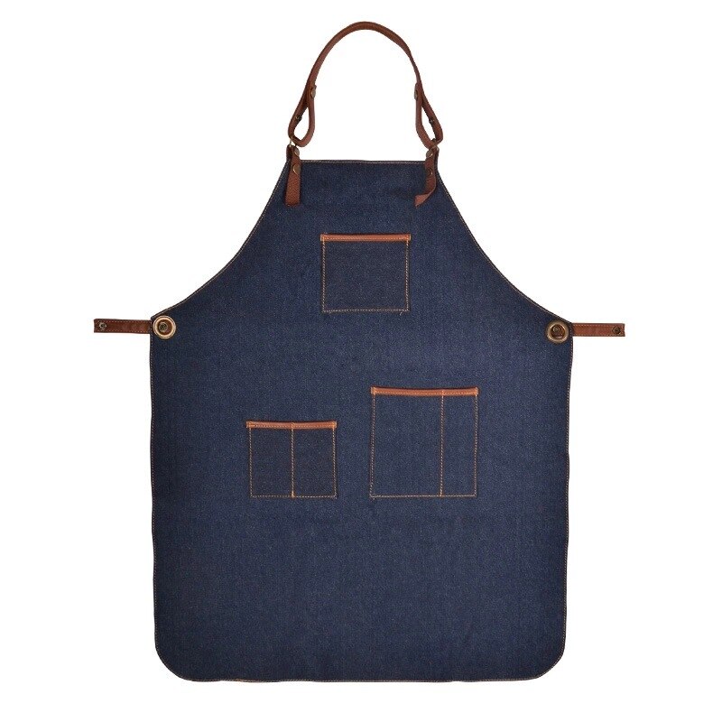 Delantal para barista, delantal vaquero para busto masculino, coreana, delantal para cafetería,: C