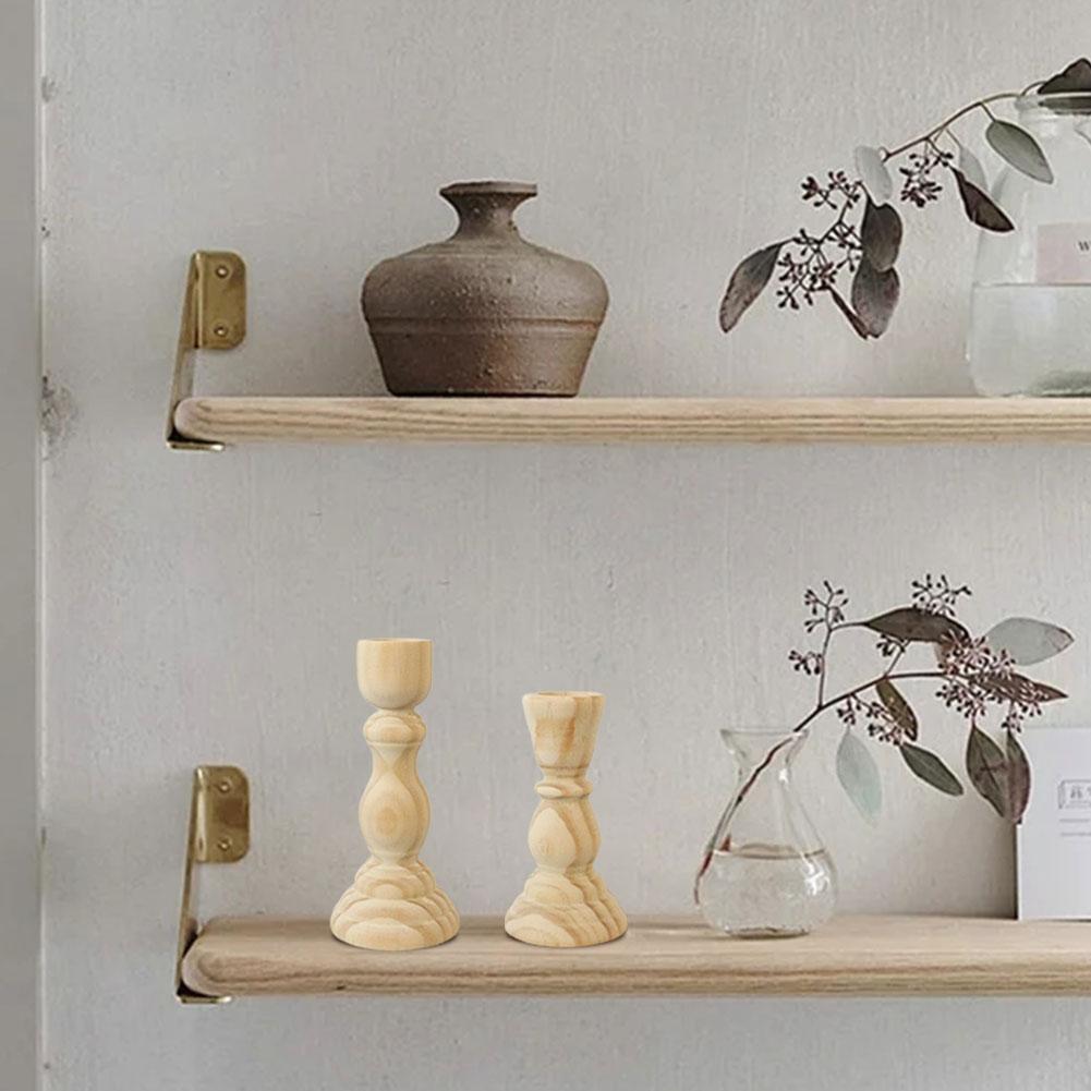 Bougeoir en bois pour décorations de mariage, classique, rétro, ci-après, porte-bougie, fête, salon, décoration de la maison