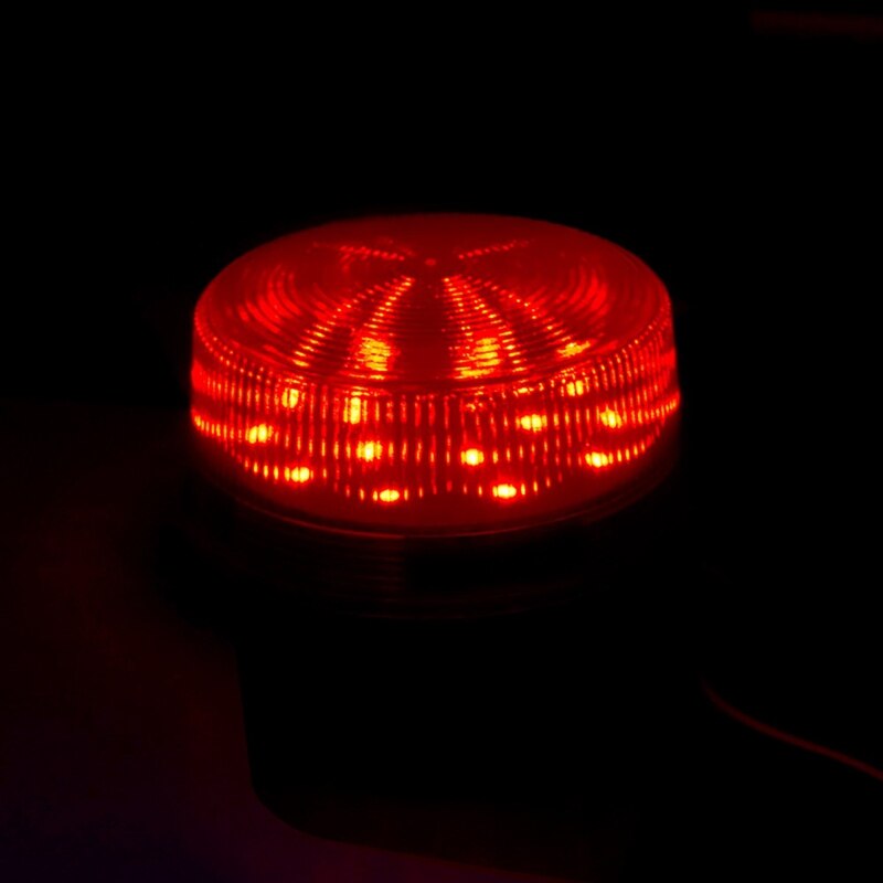 Vanntett 12v 120ma trygg trygghetsalarm strobe signal sikkerhetsadvarsel rødt blinkende led lys for alarm