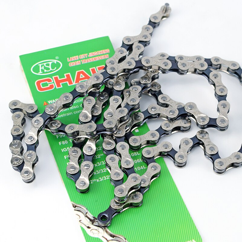 F80 bicycle chain silver 8 speed 116L bike chain 24 speed solid paltes mountain road bike chains 8S ultralight 307g boxed