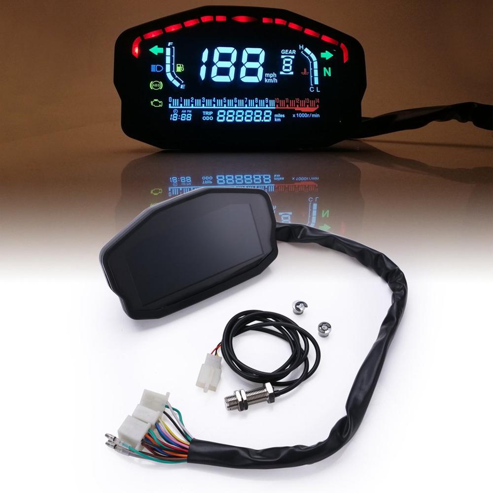 Universal Motorcycle LCD Digital Backlight Odometer Speedometer Tachometer Gauge Universal Modification Parts