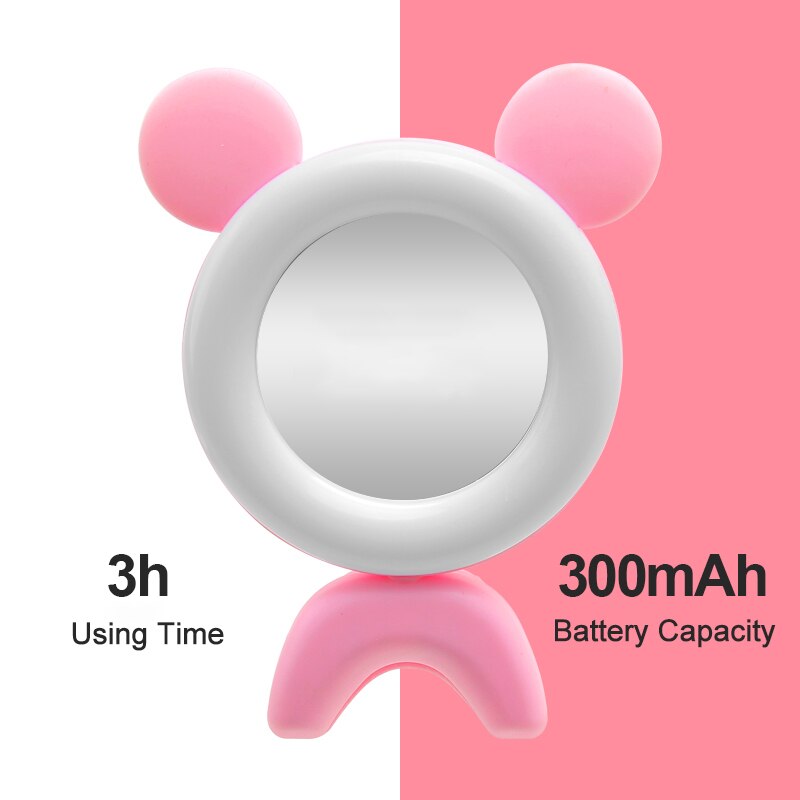 Flash per telefoni cellulari RGB LED Selfie Ring Light 3 livelli di luminosità rotante Clip-on Fill Light Lamp per Smartphone Selfie Lights