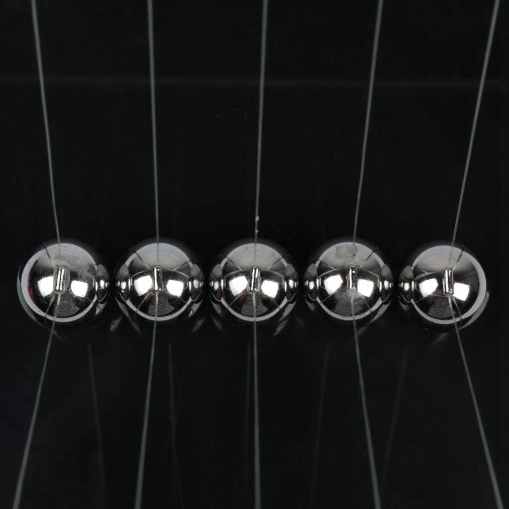 Desktop Decoration Set Balance Balls Desk Physics Mechanics Science Toys Home Office Supply Metal Base Newton's Crad