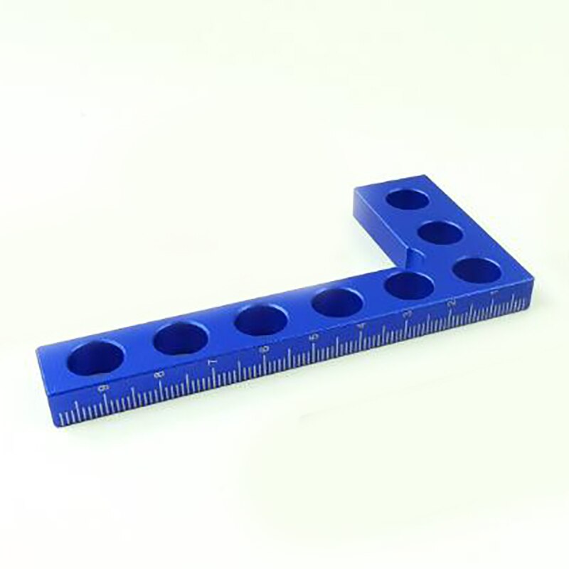 Aluminum Alloy Ruler Metric Height Ruler 90 Degrees L Square Carpentry Measurement Tool Angle Line Ruler Blue