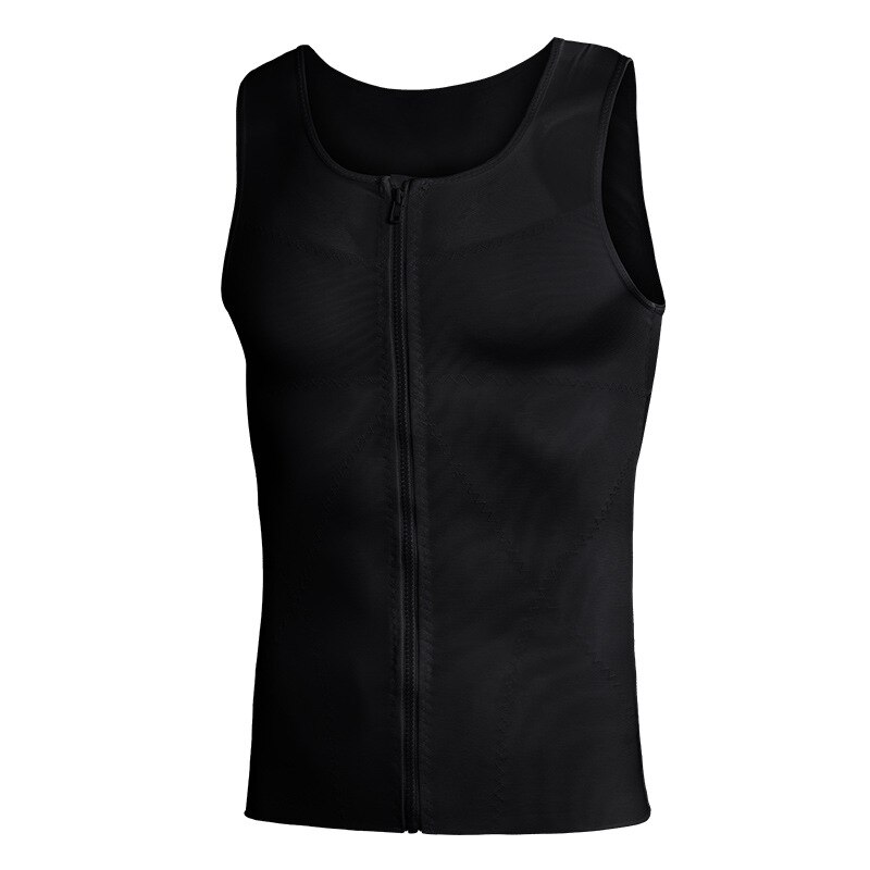 Men's Shaper Slimming Vest Gynecomastia Shapers for Men Zipper Corsets Belly Abdomen Corrector Chest Tummy Trimmer Tank Tops
