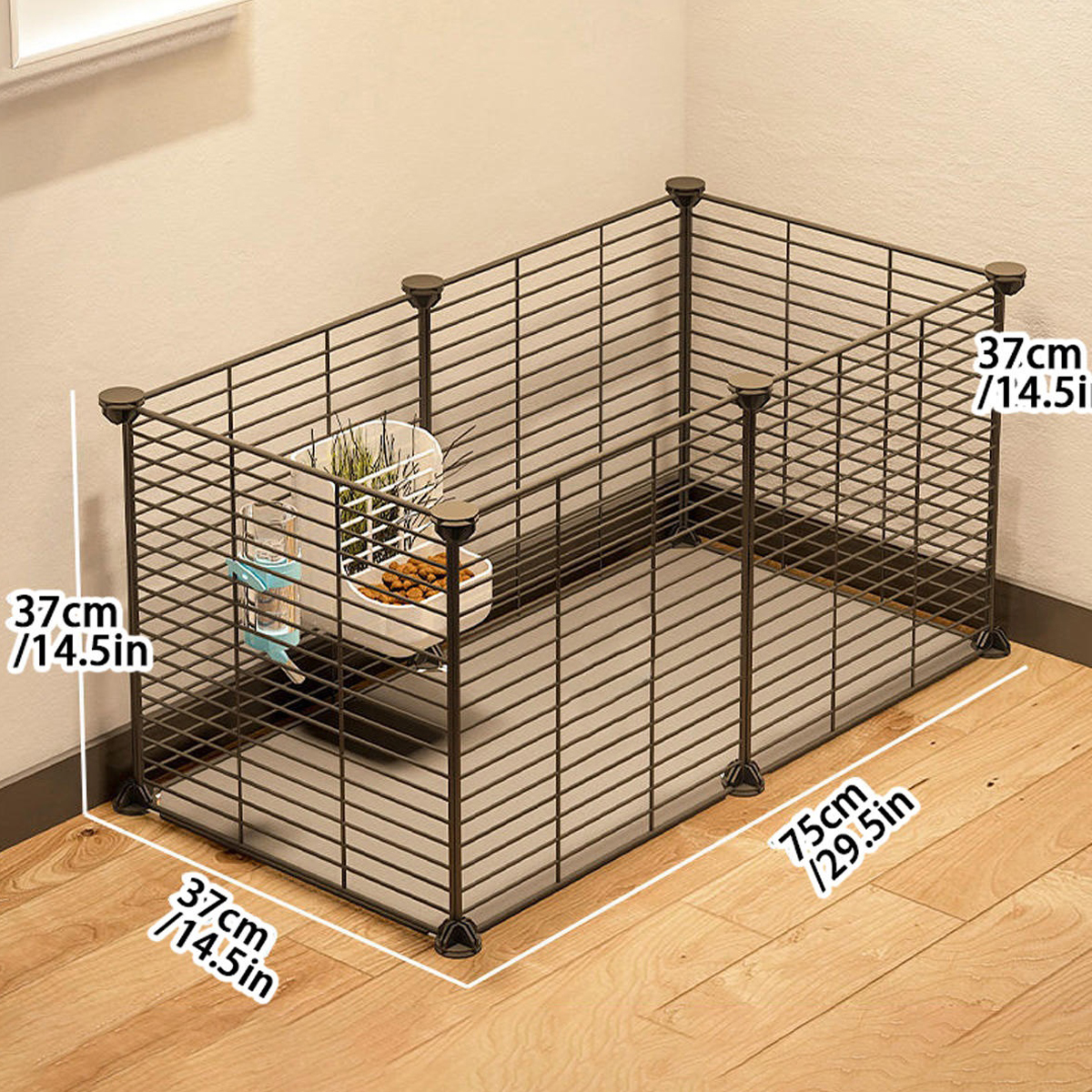 Meerschweinchen, Meerschweinchen, spezieller KäFeige für Kaninchen, Zuchtbox, Haustierzaun für Haustiere, extra großes, kostenloses Luxus-Haustierzubehör: dunkel Grau