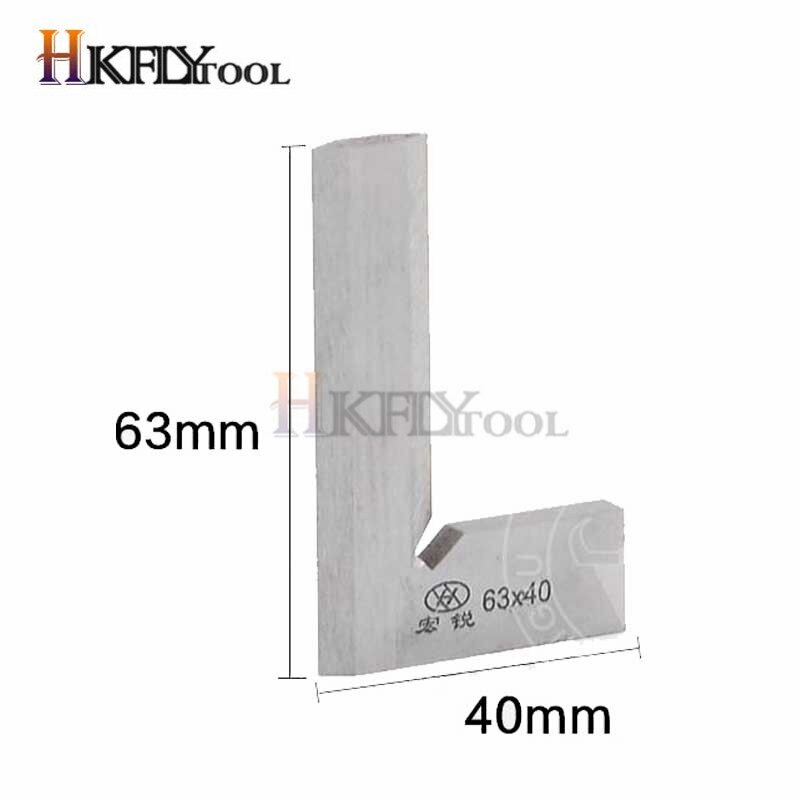 1pc rustfrit stål 63 x 40mm 80 x 50mm blade l vinkel prøve firkantet mål lineal måler 80 x 50mm sølv tone prøve firkantet lineal