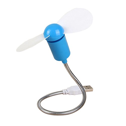 Draagbare Flexibele 5V Usb Mini Koelventilator Koeler Voor Pc Laptop Computer Notebook Android Power Bank Powerbank Luchtkoeler: Blauw