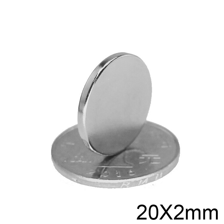 50 ~ 200 Stuks 20X2 Mm Super Krachtige Sterke Magnetische 20 Mm X 2 Mm Permanente Neodymium Magneten 20X2 Mm Ronde Magneet 20*2 Mm Circulaire 20