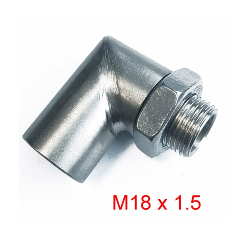 Short O2 Oxygen Sensor Spacer 90 Degree Bung Extension M18 x 1.5