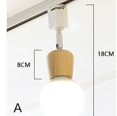 Moderne LED holz Spur licht richtung eingestellt schiene strahler Spur leuchte für kleidung Einkaufen TV Zauberstab 110 v 220 v: A / mit warm Weiß Birne