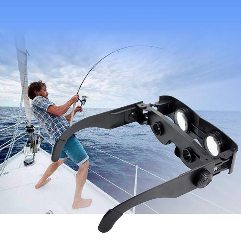 Outdoor Draagbare Vissen Telescoop Bril Plastic Frame Vissen Vergrootglas Hd Head-Mounted Verrekijker