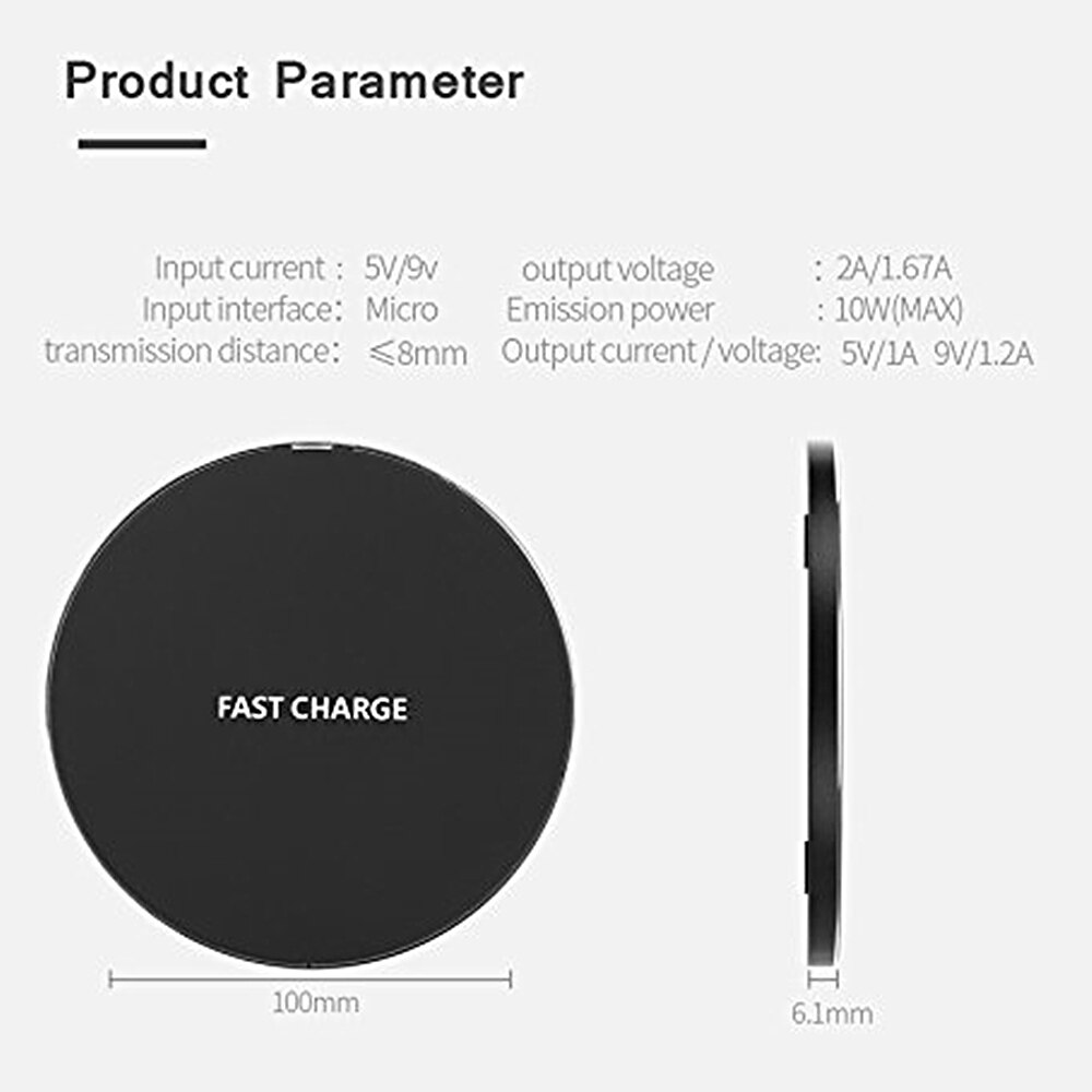 Voor Blackview BV6800 Pro BV5800 Pro BV9500 Pro Nexus4 10W Qi Draadloze Oplader Voor Iphone X Xr Quick Opladen dock Charge Station
