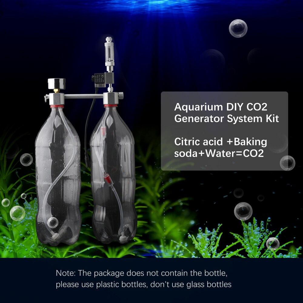 Aquarium CO2 Generator System Kit CO2 Diffuser Regulator with Solenoid Valve Bubble Atomizer Fish Tank For Aquatic plant growth