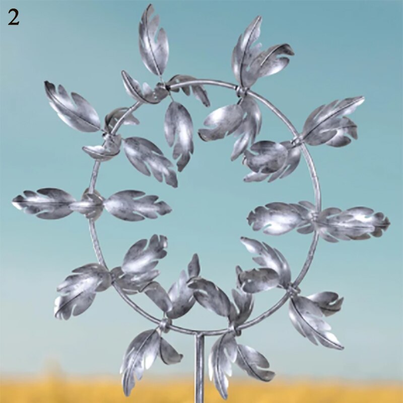 Stainless Steel Metal Windmill Wind Chime Wind Vane Outdoor Wind Spinners Wind Catchers Garden Square Center Special Decoration: 2
