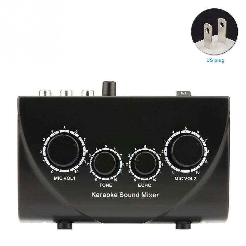 Microphone Portable Devices Mini Digital Audio Sound Console Sound Mixer Echo Mixer Compact Audio System US Plugs