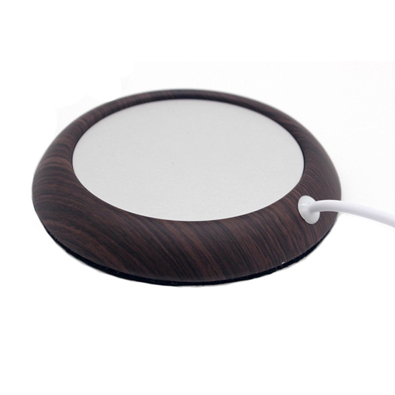 Gadget calentador USB de madera de grano taza-Pad café té bebida USB soporte para bebidas almohadilla para taza posavasos de oficina