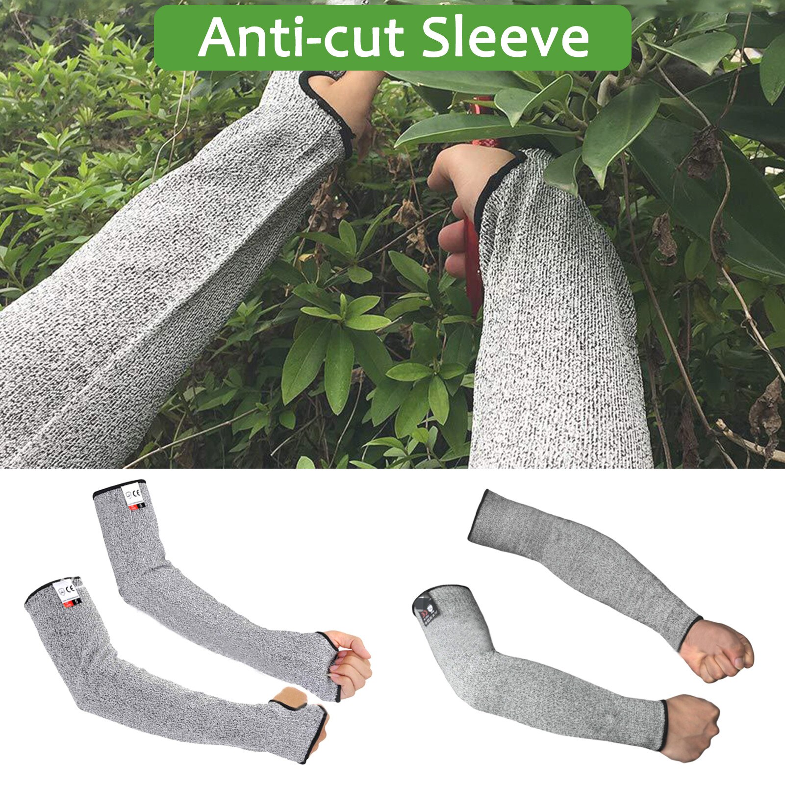 2 Stuks Veiligheid Arm Mouw Anti Cut Punctie Proof Guard Bracers Protector Werk Arm Anti-Cut Beschermende Handschoenen