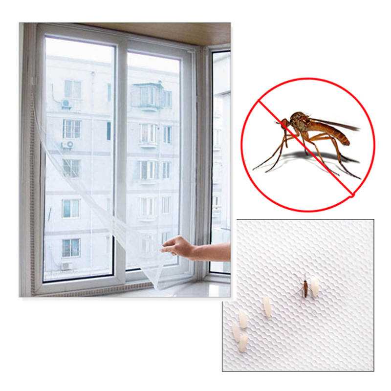 Flugskydd gardin anti-myggnät självhäftande sommar insekt myggnät gardiner för fönsterskärm