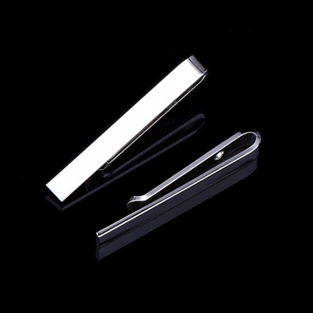 Metal kobber sølv guld slips klip sort sølv farve metal slips slips mænd fest business simple smykker tilbehør