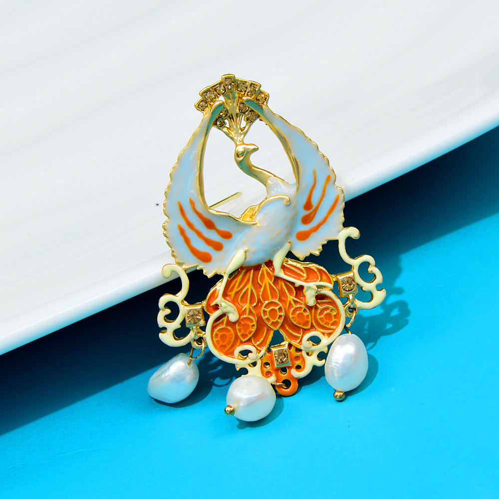 Cindy Xiang Chinese Feng Pingan Lock Rijkdom En Geluk Broche Pin Geluk Sieraden Parel En Strass Goede