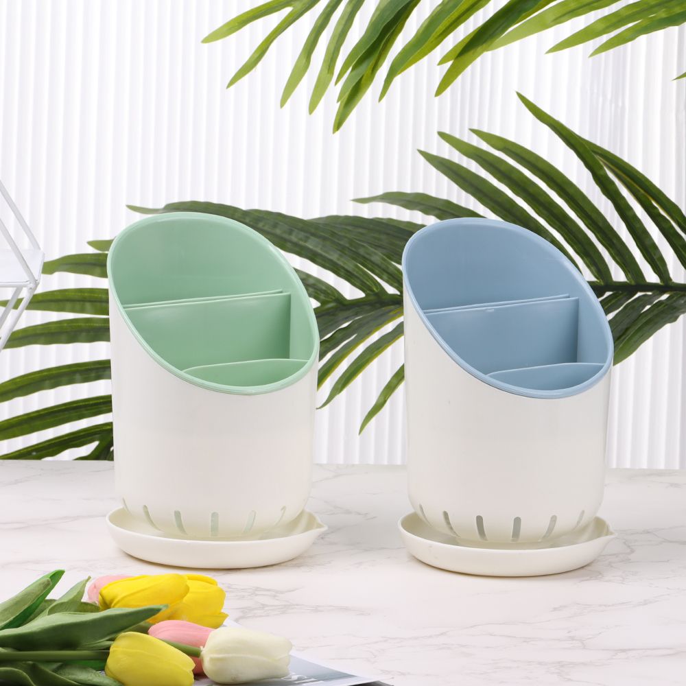 For Table Spoon Plastic Drainer Easy To Clean Home Storage Kitchen Tool Tableware Container Cutlery Storage Holder