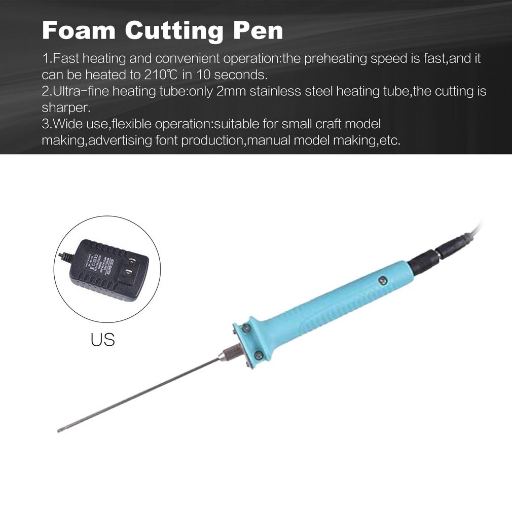 Foam Cutting Pen Stainless Steel Foam Polystyrene cutter Portable Styrofoam Electric High Precision Materials Cutting Tool