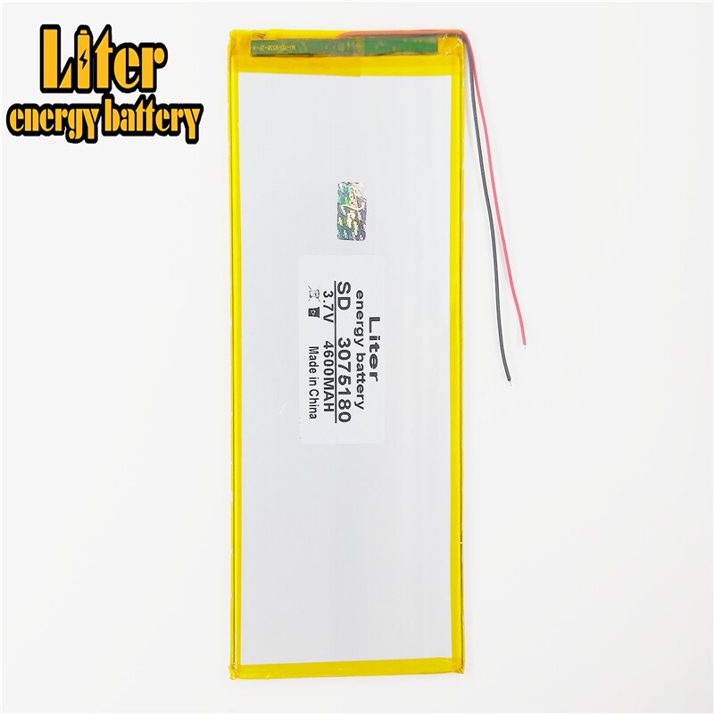 Tablet with built-in 3.7V,4600mAH,3075180 Polymer lithium ion / Li-ion battery for tablet pc,,cell phone,speaker,power bank