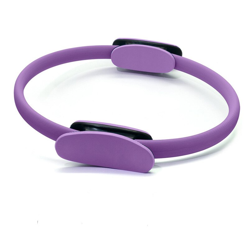 Pilates ring premium power resistance volledige gewichtsverlies body toning oefening fitness magische cirkel met dubbele handgrepen: Zwart