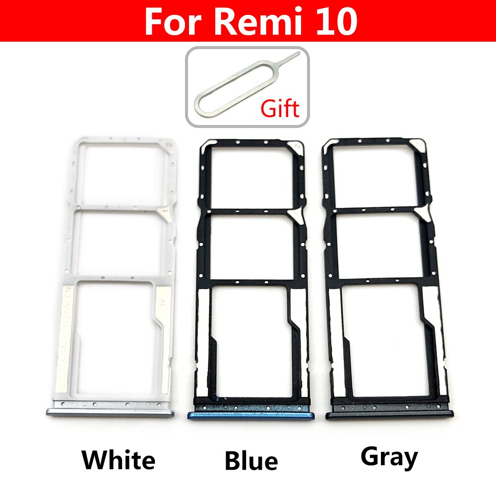 Support de carte SIM pour Xiaomi Redmi 10, support de carte SD, pièces de rechange