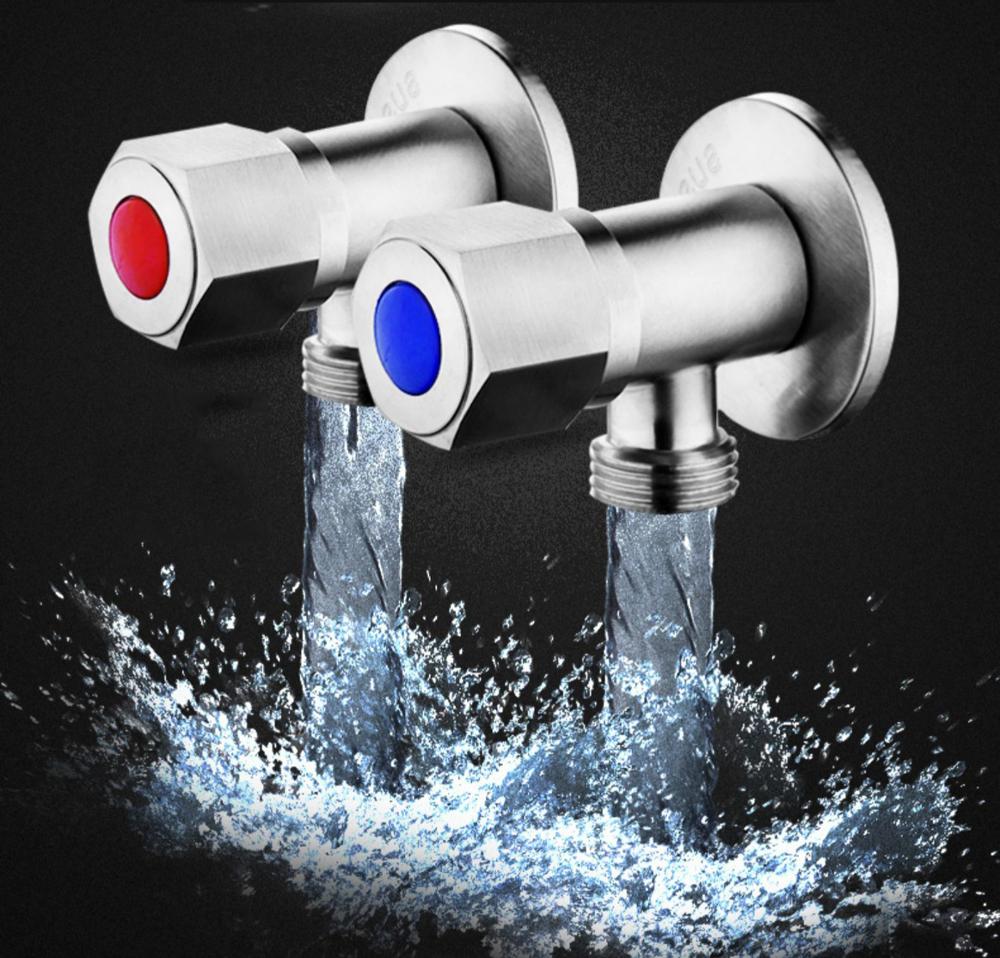 Hushålls vinkelventil koppar badrum varmvattenberedare toalett bidé spray och kallvatten ventil switch tillbehör