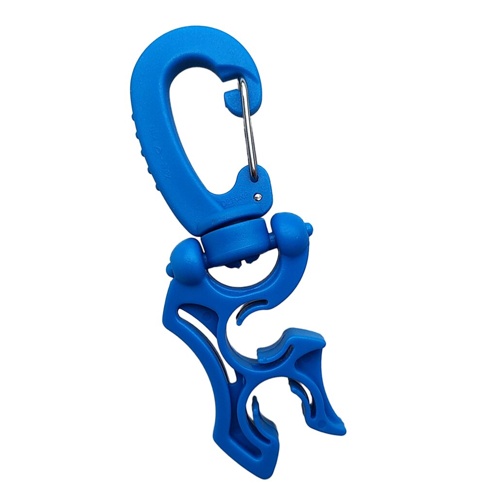 Kompakt slangeholder holder m/snap klip til undervands dykkerdykker pvc 316 rustfrit stål folde og roterbar